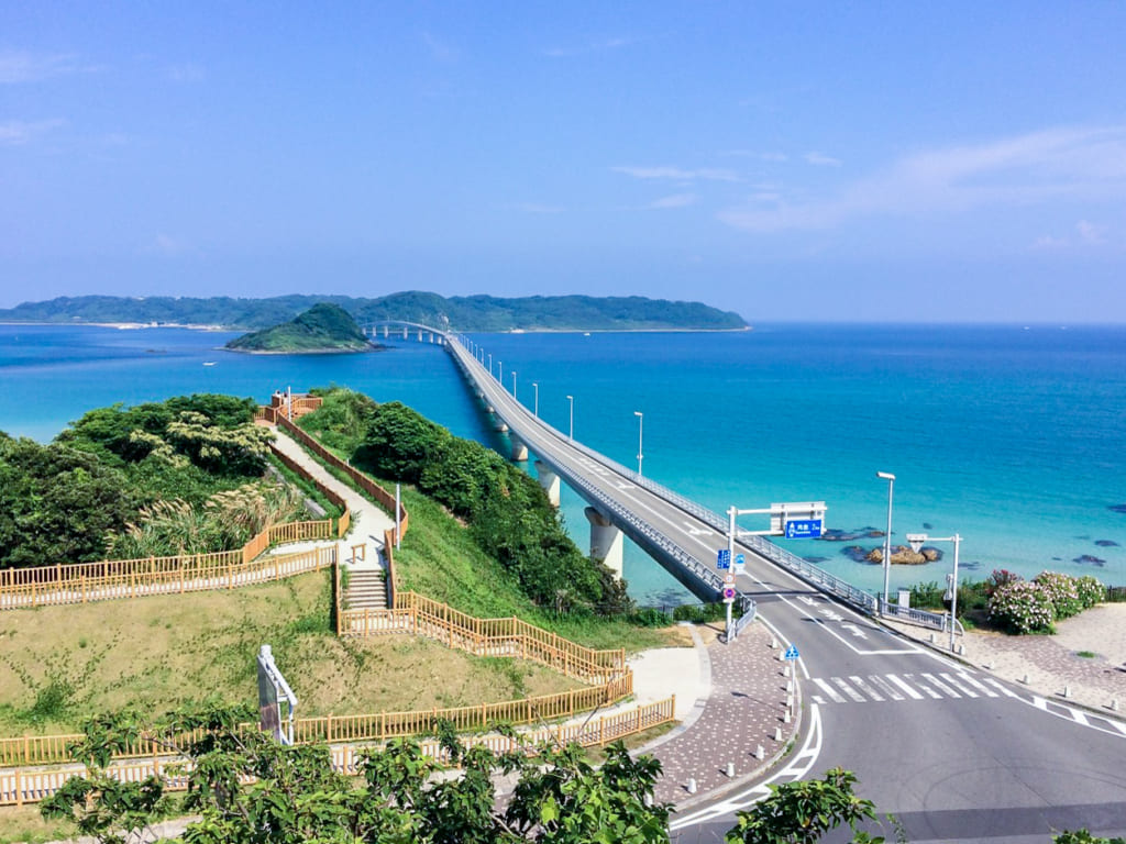 バイク乗りなら一度は行くべき角島大橋 大島大橋 錦帯橋ツーリング キャンプクエスト