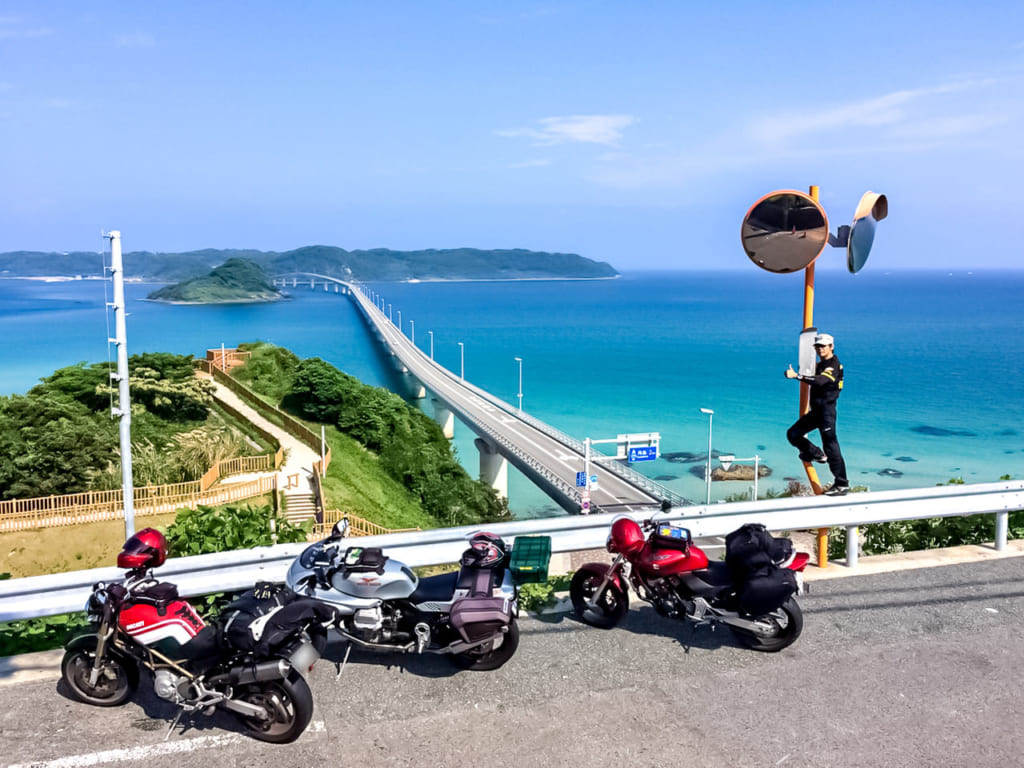 バイク乗りなら一度は行くべき角島大橋 大島大橋 錦帯橋ツーリング キャンプクエスト