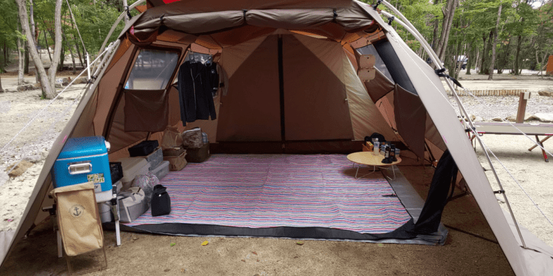 お気に入りのsnowpeakのテントでファミリーキャンプを楽しもう！