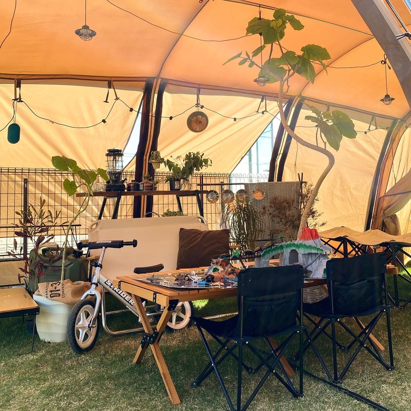 マンネリ回避にもおすすめ 夏らしいテント内コーディネートを楽しむレイアウト術 キャンプクエスト