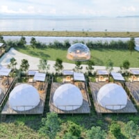 琵琶湖が目の前の絶景グランピング施設『グランドーム滋賀高島』が2021年4月28日オープン！