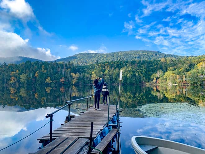 桟橋は絶好の撮影スポットで行列が出来ていました