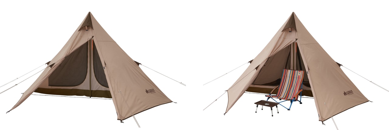 リビングと寝室を分けられる！LOGOSからソロキャンプに最適のワンポールテントが新発売！