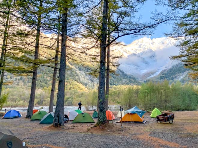 小梨平キャンプ場で最も密になるサイト