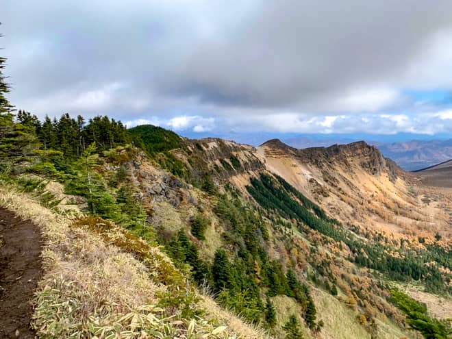所々で開けた稜線にでるので