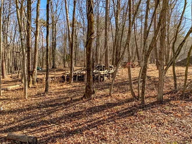 サイトの地面は土で、傾斜はそこそこある印象です。定期的