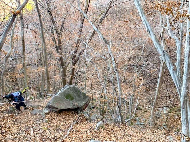 岩登り地帯をクリアすると
