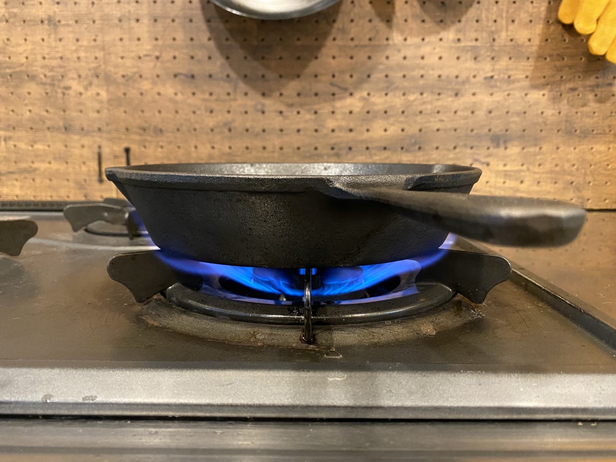 強火でガンガンに熱する