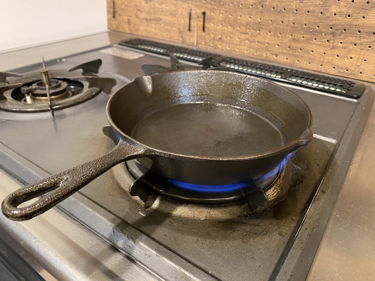 煙が出るまで油を熱する