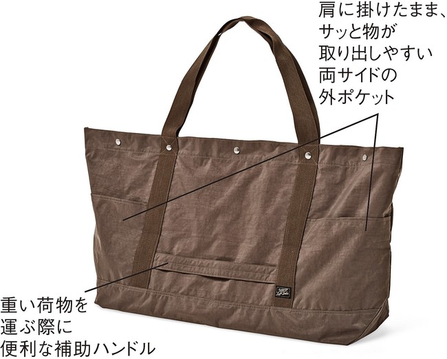 肩にかけたまま物が取り出しやすい