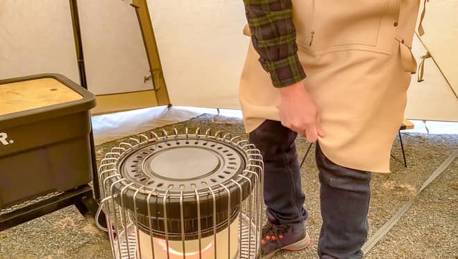 エプロンの熱を確認