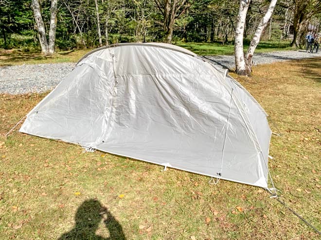 テントを立ち上げた状態です