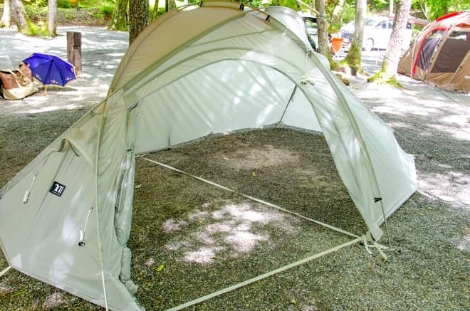 ニンバス4Pはシェルターとしても使用できる