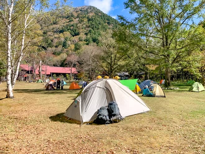 バックパックキャンプで