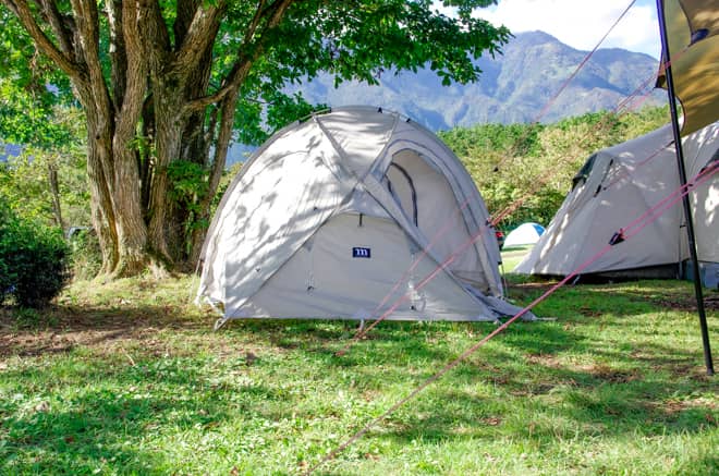 夏場のキャンプで