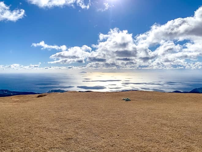 駿河湾超しに伊豆七島を望む絶景スポットでした