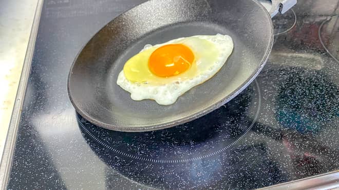 たまご滑るか確認