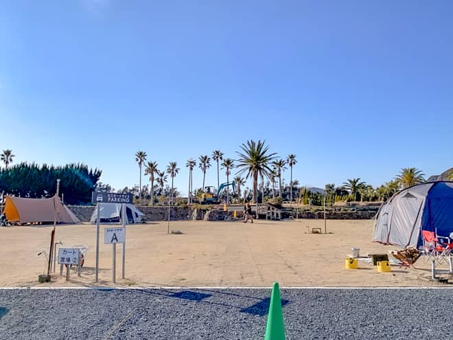 区画サイトについてはしっかりと整地されている