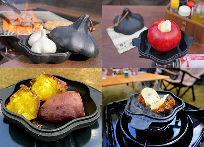 鋳鉄ロースターにんにくん03