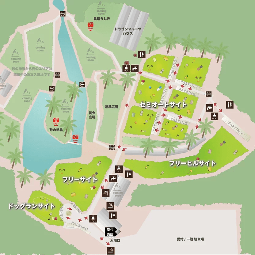 RECAMP館山の場内MAP
