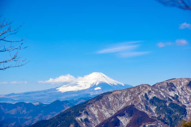 この場所からは本当に富士山