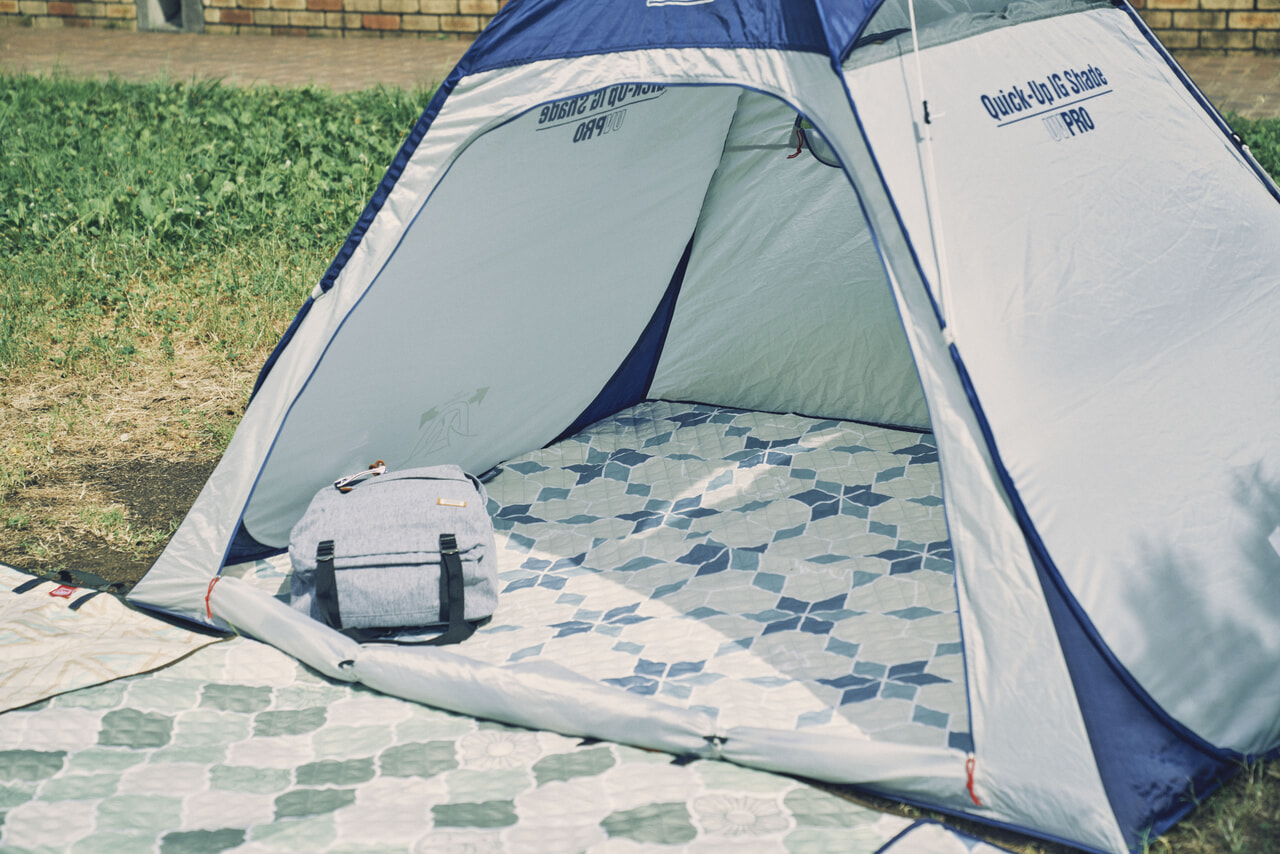 コールマンの丸洗いできるピクニックマット