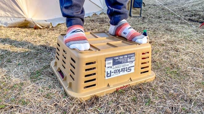 上に乗ってみる