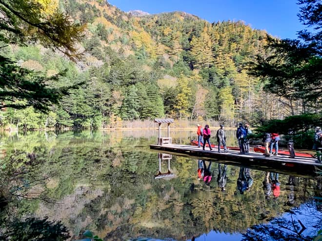 上高地で最も有名なスポットの一つ
