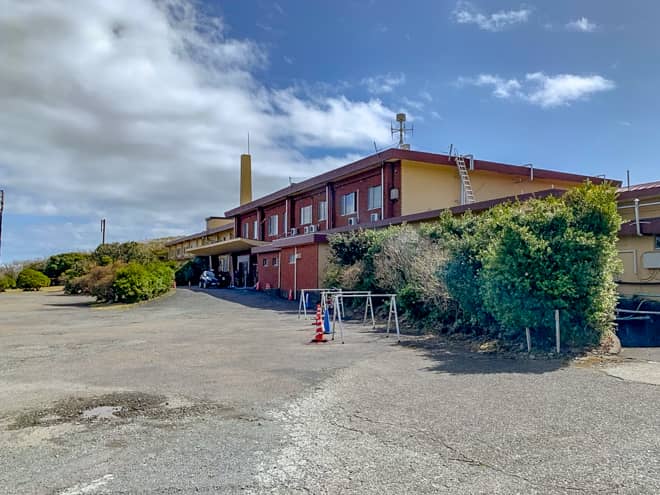 ゴール地点の大島観光ホテルに到着です