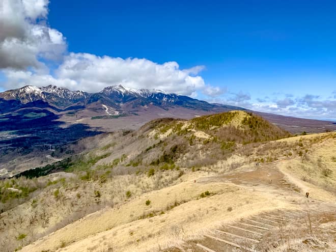 八ヶ岳の手前に見える山は平沢山です