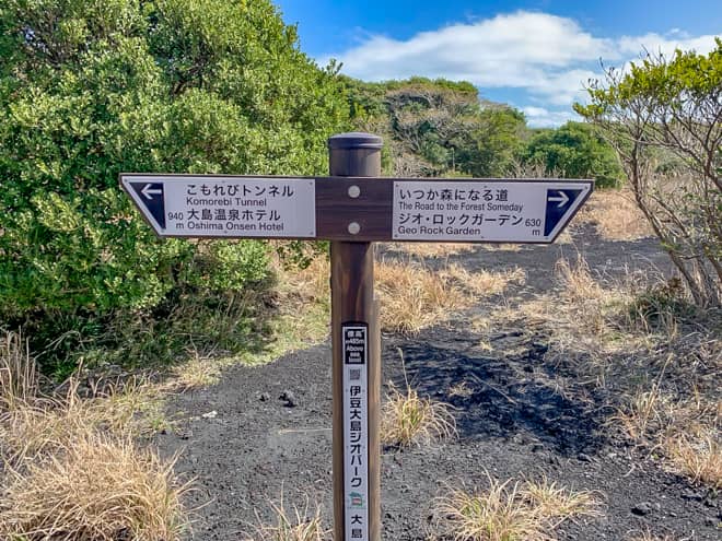 更に500メートル進むと標識が現れます