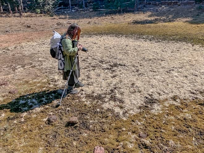 火口跡の直径はかなり小さく