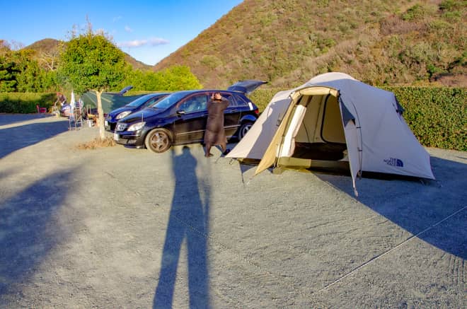 車の乗り入れ可能な区画サイトの場合