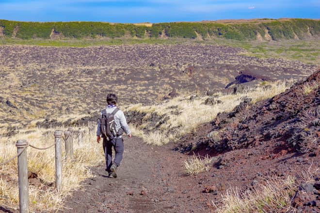1986年B2火口→温泉ホテルコース