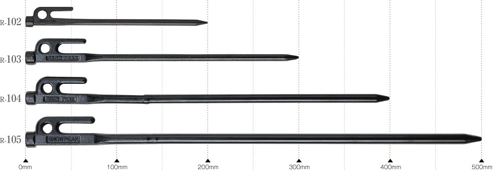 スノーピークのペグの長さ