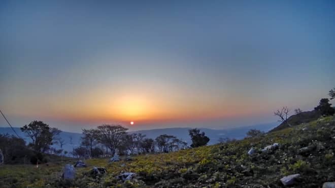 藤原岳からみる朝日
