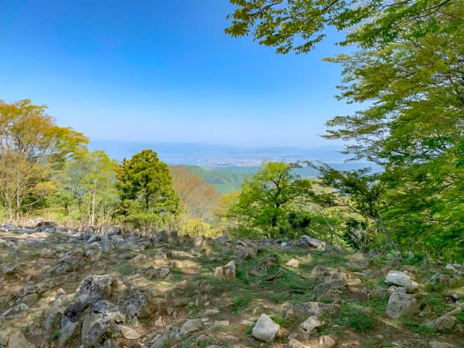 見晴台からの景色は街並みを見下ろすような風景でした