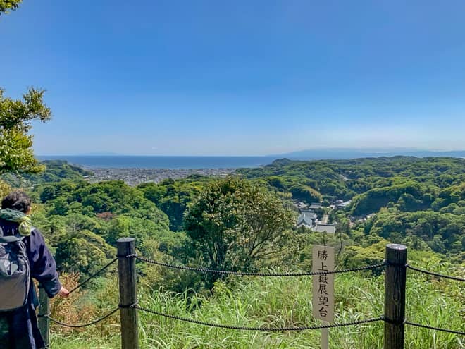 階段を昇りきると勝上献展望台