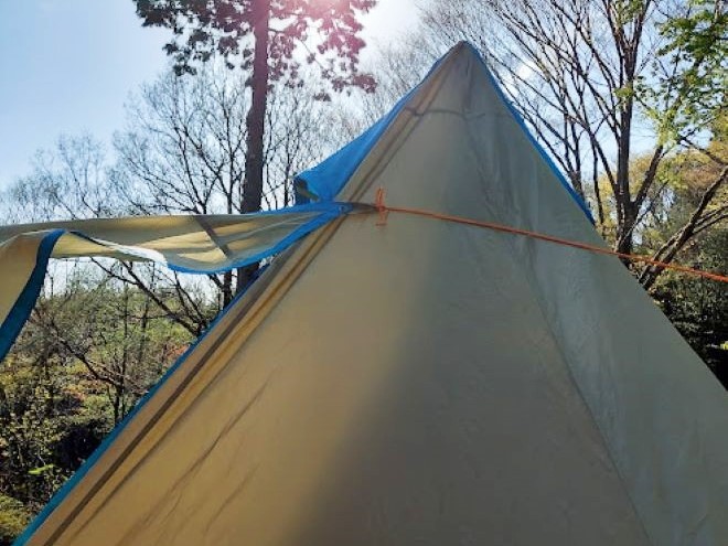 タープとテントが連結できない
