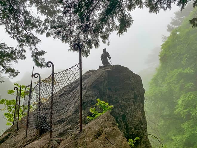 天狗岩のてっぺんまで登ると