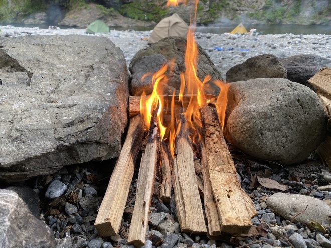 小さな直火を楽しむ