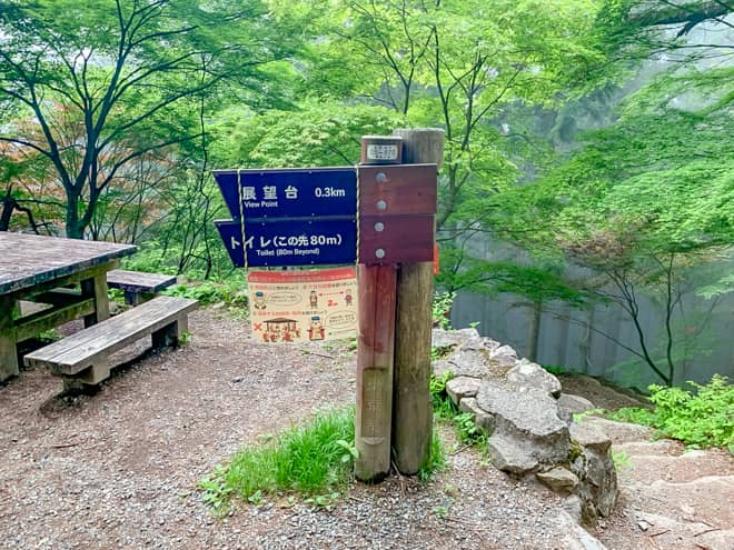 長尾平分岐から左に300メートル進むと