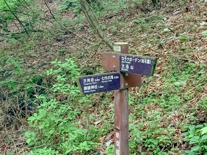 200メートル程進むと標識が見えてきます