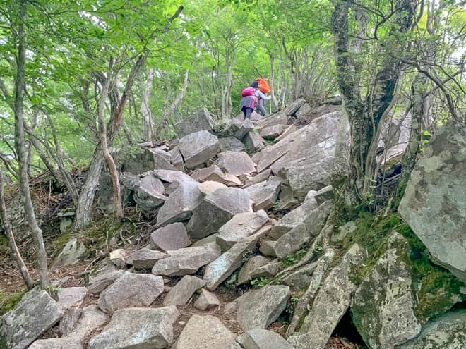 そろそろ猫岩の標識が見えてくるはずです