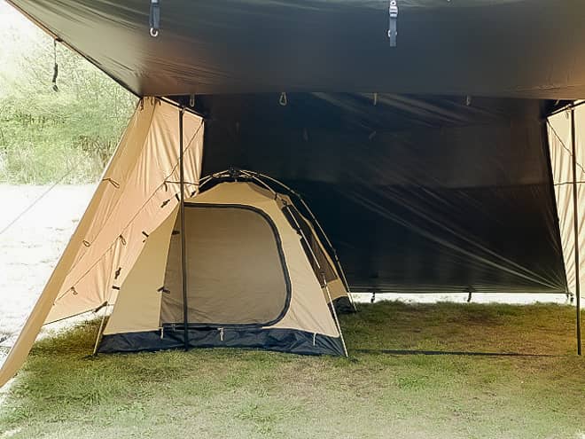 カンガルーテント隅