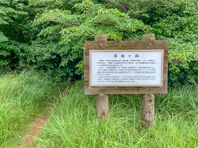 ハイキング開始から10分程度で「長者ヶ森」に到着です