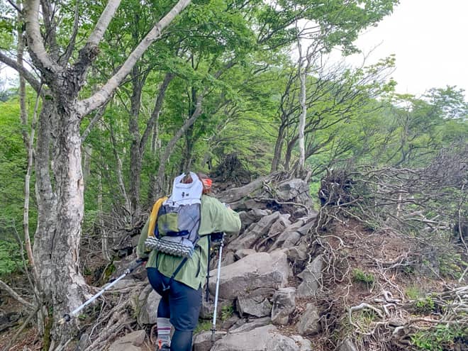 富士山の標識→黒檜山分岐