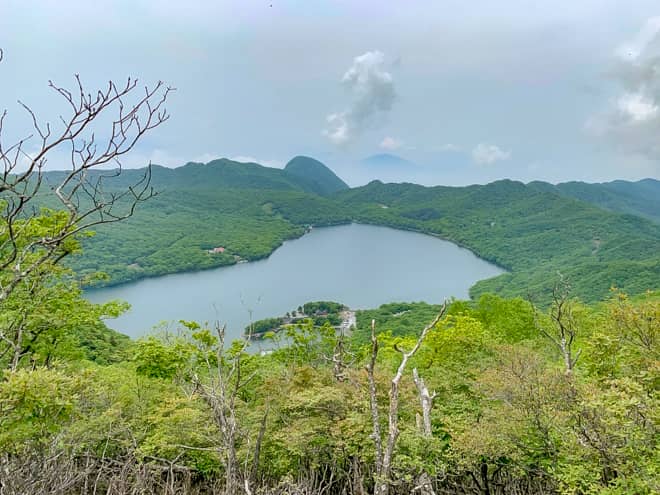 山頂からは大沼（おの）の全貌