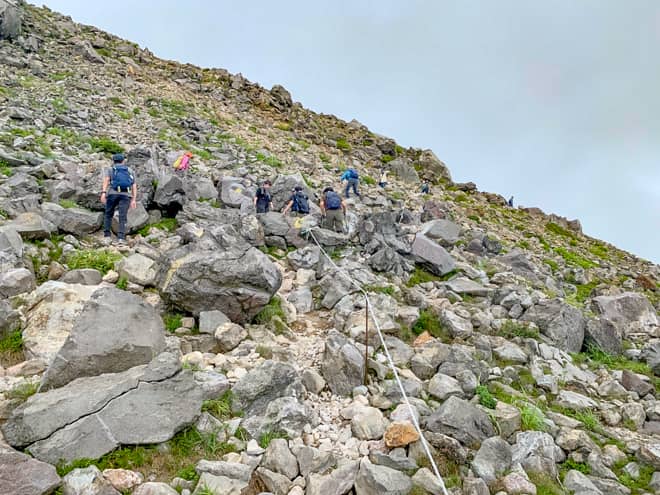 登り方向を見ると