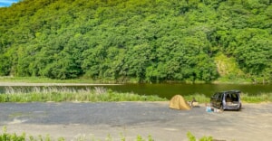 茨城「清流公園河川敷」久慈川の河川敷で野営ができる無料キャンプスポットを紹介
